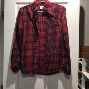 JCrew plaid button down